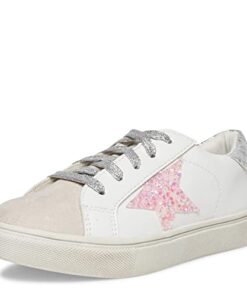 Steve Madden Girls Shoes Rezume Sneaker, White Multi, 13