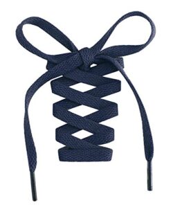 Handshop Flat Shoelaces 5/16″ – Shoe Laces Replacements For Sneakers and Athletic Shoes Boots Navy Blue 102cm