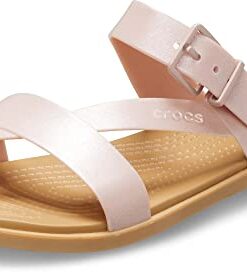 Crocs Women’s Tulum Toe Post Sandals, Pink Clay, 7