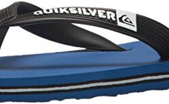 Quiksilver boys Molokai Youth Kids Flip Flop Sandal, Black/Blue, 13 31 M US Little Kid