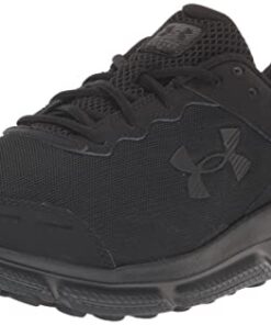 Under Armour Men’s Charged Assert 10 Running Shoe, (002) Black/Black/Black, 13 X-Wide