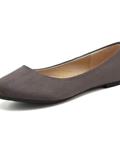 Women Ballet Flats Classy Simple Casual Slip-on Comfort Walking ShoesVPDA1-20Gray-266