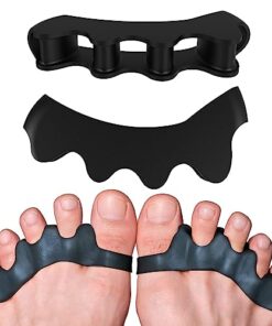 VYCE PrimalStep Toe Separators – Doctor Recommended – Correct Foot and Bunion Pain, Plantar Fasciitis – Toe Straightener to Improve Functional Athletic Mobility – Stretches to Fit (S/M)
