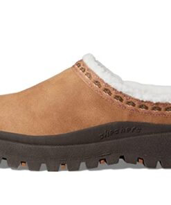 Skechers Women’s SHINDIGS-Comfy Hour Mule, TAN, 9.5