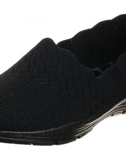 Skechers womens Seager – Stat Loafer, Black/Black, 6.5 US