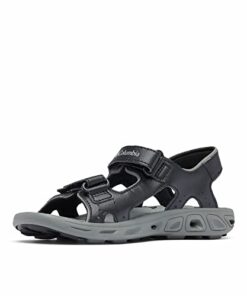 Columbia unisex child Techsun Vent athletic sandals, Black/Columbia Grey, 7 Big Kid US