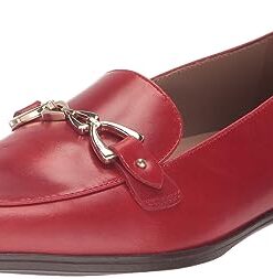 Naturalizer Women’s Gala Classic Slip On Loafer, Red Leather, 8.5