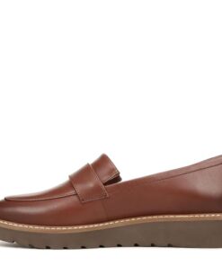 Naturalizer Women’s Adiline Slip On Lightweight Loafer, Cappuccino Brown Leather, 9 Narrow