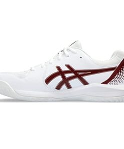 ASICS Men’s Gel-Dedicate 8 Tennis Shoes, 9.5, White/Antique RED