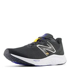 New Balance Men’s Fresh Foam Arishi V4 Running Shoe, Blacktop/Hot Marigold, 12