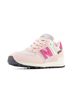 New Balance Girls 574 V1 Konkrete Jungle Lace-Up Sneaker, Crystal Pink/Carnival Pink, 7 Big Kid