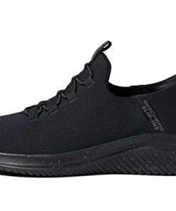 Skechers Men’s Ultra Flex 3.0 Right Away Hands Free Slip-in Sneaker Loafer, Black/Black, 11 Wide