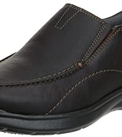 Clarks Men’s Cotrell Step Slip-On Loafer, Brown Oily, 12 W