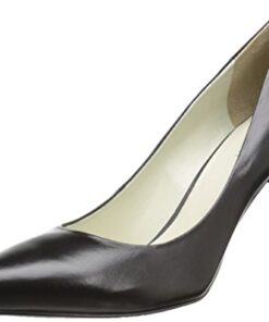 Nine West Women’s Flax Pump, Black Leather, 8