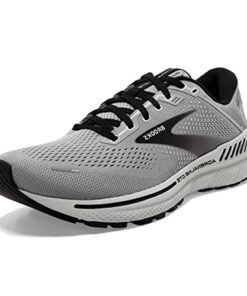 Brooks Men’s Adrenaline GTS 22 Supportive Running Shoe – Alloy/Grey/Black – 11 Wide