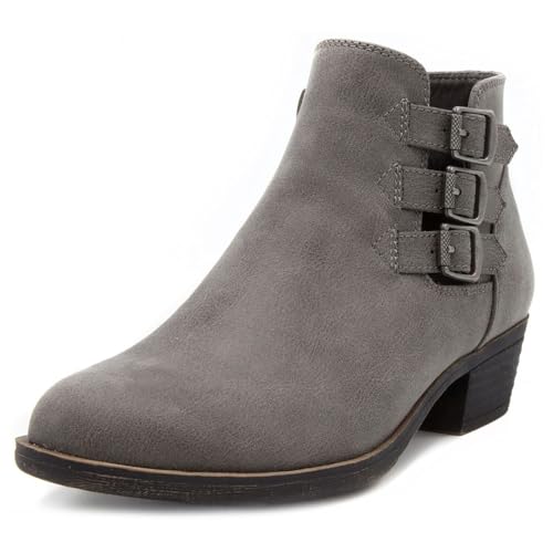 LONDON FOG Womens Tommy Ankle Boot Grey 9