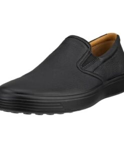 ECCO Men’s Soft 7 Slip ON 2.0 Sneaker, Black/Lion, 10-10.5