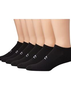 Champion Men’s Double Dry Moisture Wicking No Show Socks 6, 8 Packs Availabe, Black-6 Pack, 6-12