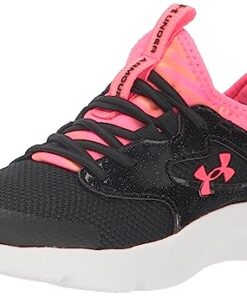 Under Armour Girls Pre School Infinity 2.0 Print Alternate Closure Running Shoe, (002) Black/Black/Pink Shock, 1 Little Kid