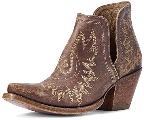 Ariat Womens Dixon Western Boot Naturally Distressed Brown 7.5