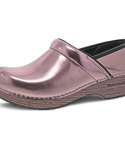 Dansko Professional Chrome Slip-On Clogs for Women – Rocker Sole and Arch Support for Comfort – Ideal for Long Standing Professionals – Food Service, Healthcare Professionals Rose Chrome 8.5-9 M US