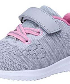 COODO Toddler/Little Kid Boys Girls Shoes Running Sports Sneakers (7 Toddler,Lt.Grey)