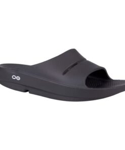 OOFOS OOahh Slide, Black – Men’s Size 14, Women’s Size 16 – Lightweight Recovery Footwear – Reduces Stress on Feet, Joints & Back – Machine Washable