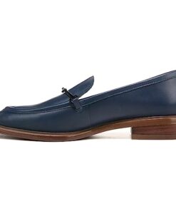 Franco Sarto Sarto Womens EDA Classic Slip On Loafer Navy Leather 7 M