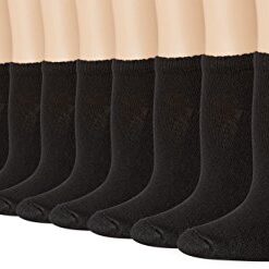 Hanes womens 10-pair Value Pack Low Cut athletic socks, Black, 5 9 US