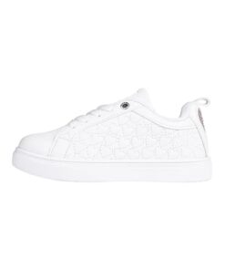 Vince Camuto Girls’ Shoes – Athletic Court Shoes – Casual Sneakers for Girls (5-10 Toddler, 11-4 Little KidBig Kid), Size 7 Toddler, White Hearts