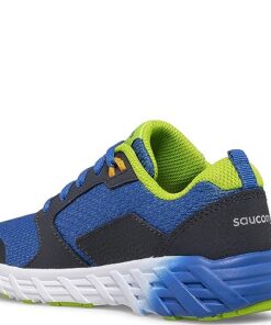 Saucony Wind 2.0 Running Shoe, Blue/Green, 5.5 US Unisex Big Kid