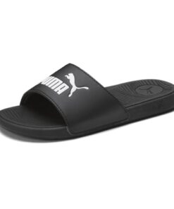 PUMA Cool Cat 2.0 Sport Sandal, Black White, 7 US Unisex Big Kid