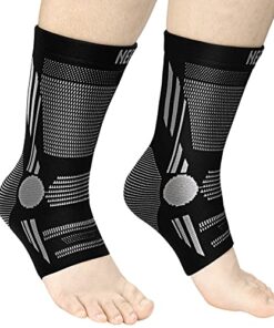 NEENCA Ankle Brace for Pain Relief, 2 Pack Compression Ankle Sleeves Set. Ankle Support Stabilizer for Achilles Tendonitis, Plantar Fasciitis, Joint Pain, Swelling, Arthritis, Sport – FSA/HSA Approved