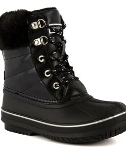 LONDON FOG Girls Bell Court Cold Weather Snow Boot BLACK Size 4