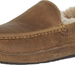 UGG Men’s Ascot Slipper, Tan Leather, 11