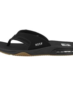 Reef Men’s Sandals, Fanning, Black/Silver, 12