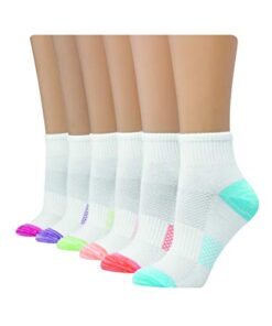 Hanes womens Hanes Women’s (Pack of 6 Pair) Lightweight Breathable Ventilation Ankle fashion liner socks, White Assorted, 5 9 US