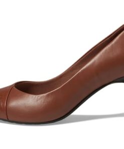 Clarks Women’s Kataleyna Rose Pump, Tan Croc Print Leather, 7