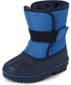 The Children’s Place Boy’s and Toddler Faux Fur Trim Winter Snow Boots, Navy/Navy, 9