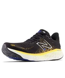 New Balance Men’s Fresh Foam X 1080 V12 Running Shoe, Black/Hot Marigold, 9 Wide