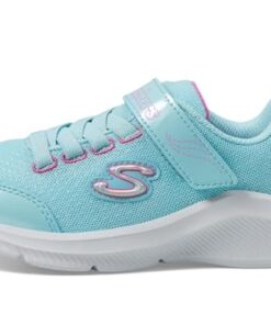 Skechers Kids Girls Sole Swifters Sneaker, Aqua/Pink, 5 Big Kid