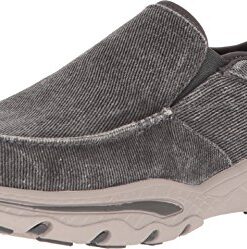 Skechers mens Creston- Moseco Moccasin, Charcoal, 11.5 3E – Extra Wide US