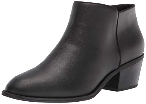 Amazon Essentials Women’s Ankle Boot, Black Faux Leather, 10