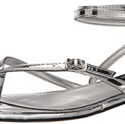 Nine West Women’s Nelson Flat Sandal, Silver 040, 5.5