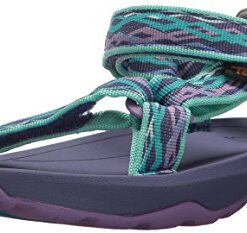 Teva Girls Hurricane XLT 2 Sport Sandal, Delmar Sea Glass/Purple, 3 Little Kid