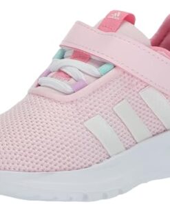 adidas Kids Racer TR 23 Sneaker, Clear Pink/Zero Metallic/Bliss Pink, 7 US Unisex Toddler