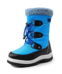 DREAM PAIRS Boys Snow Boots Slip Resistant Faux Fur Lined Mid Calf Kids Winter Shoes SDSB2228K Size 11 Little Kid ROYAL BLUE