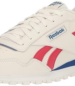 Reebok Unisex Glide Sneaker, Chalk/Vector Red/Vector Blue, 6.5 US Men