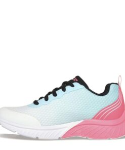 Skechers Kids Girls Microspec Max Plus Sneaker, White/Coral, 1.5 Little Kid