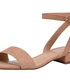 CUSHIONAIRE Women’s Nila one band low block heel sandal +Wide Widths Available, Nila Taupe 10 W